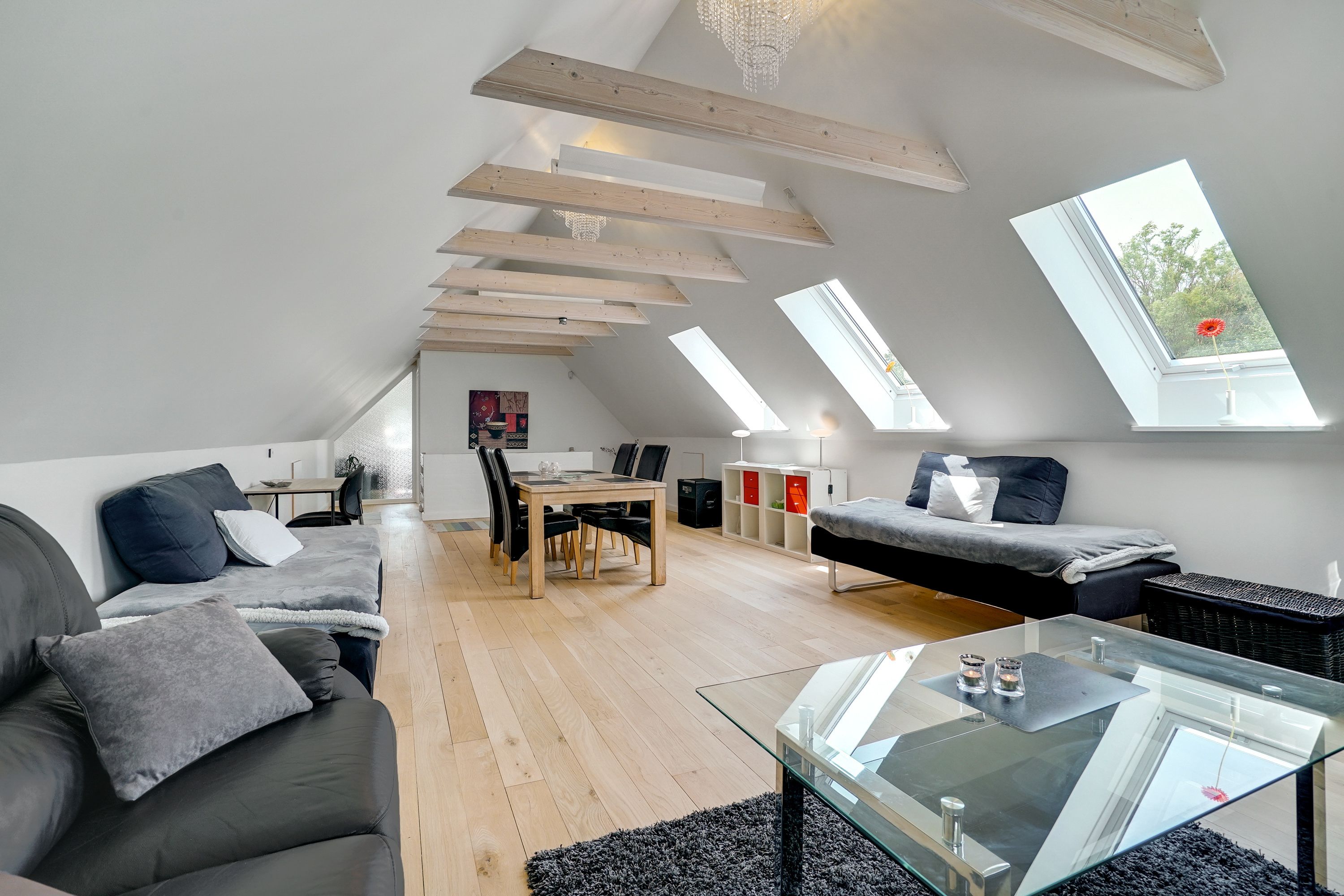 Ferienhaus, Annex | Wohnbereich | Flachbildfernseher