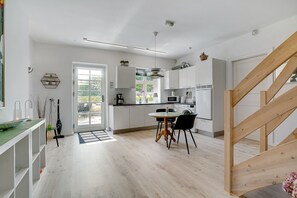 Cottage, Annex Building | Private kitchen | Fridge, microwave, stovetop, coffee/tea maker