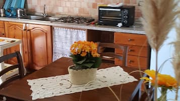 Appartamento, 1 camera da letto | Cucina privata | Frigorifero con congelatore, piano cottura, pentole/stoviglie/utensili