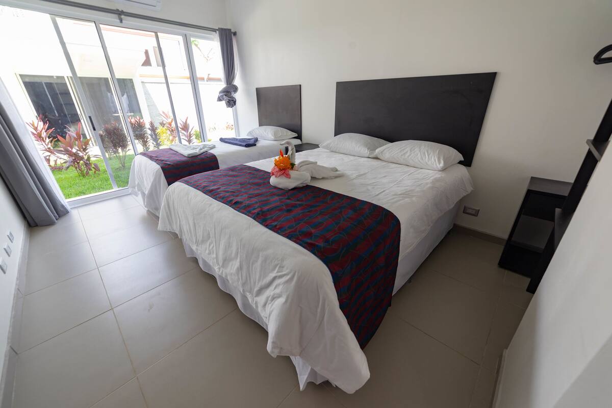 Family Apartment, 1 Bedroom, Pool View | Premium bedding, desk, blackout curtains, free WiFi