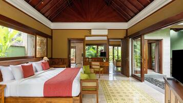 One Bedroom Pool Villa with Rice Field View | Minibar, in-room safe, desk, blackout curtains