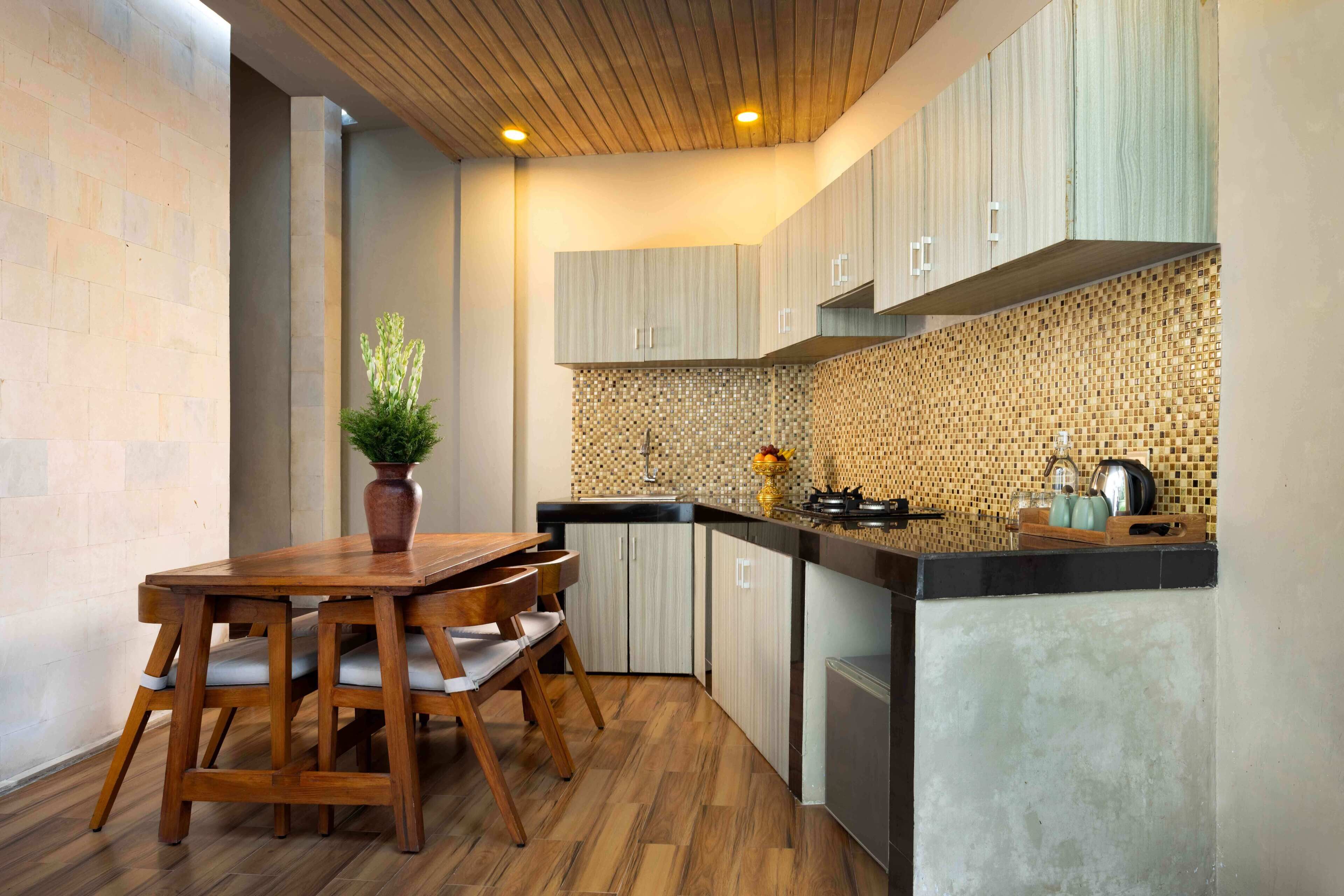 two bedroom pool villa with extra benefit | private kitchen | coffee/tea maker, electric kettle, eco-friendly cleaning products