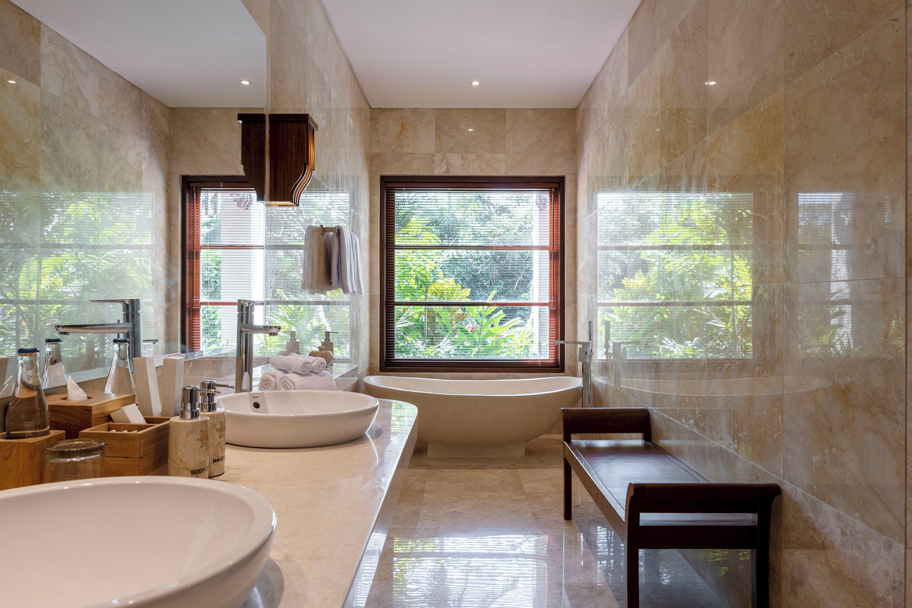 arkamara suite jungle with extra benefit | bathroom | separate bathtub and shower, deep-soaking bathtub, designer toiletries