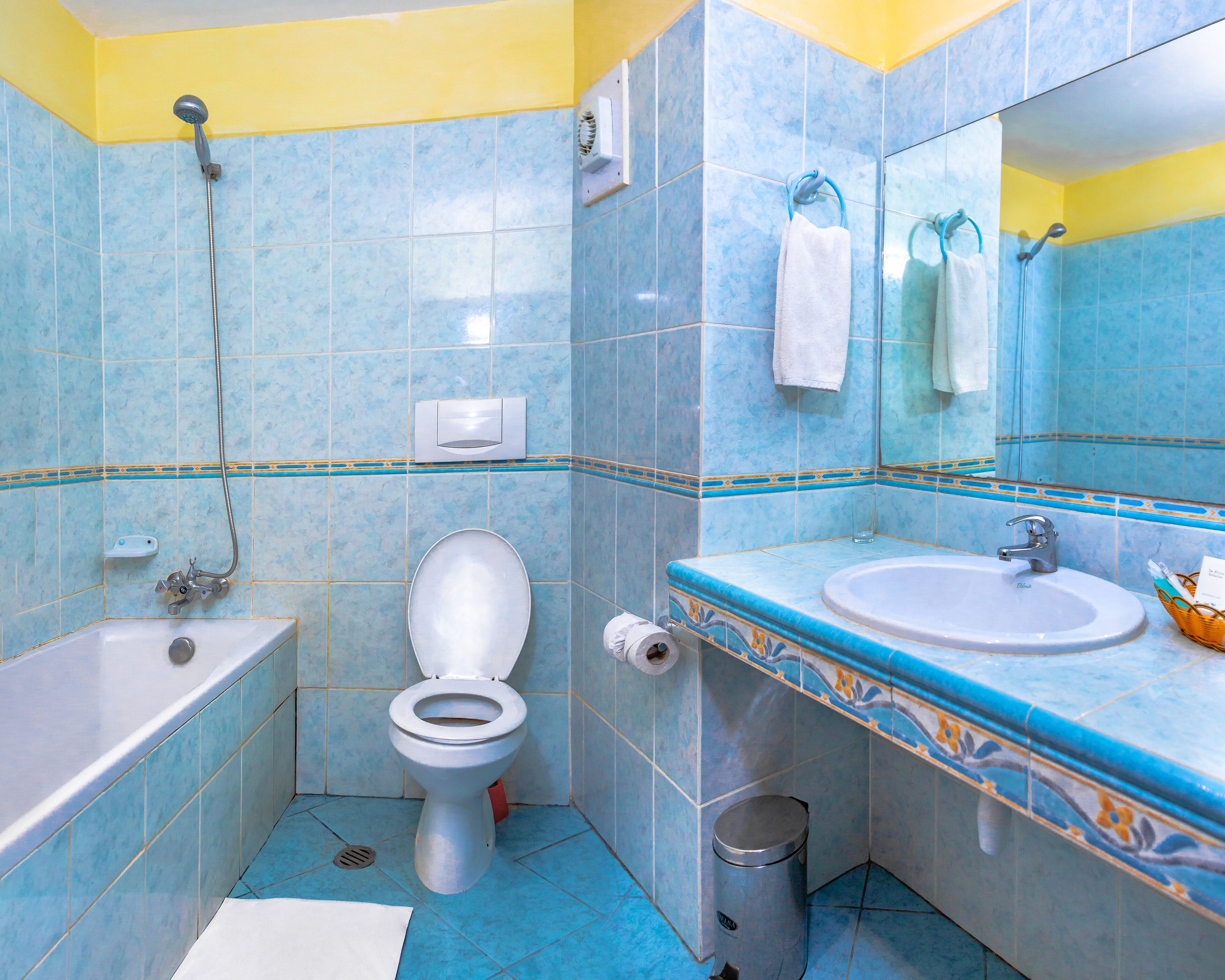 free toiletries, hair dryer, bathrobes, towels