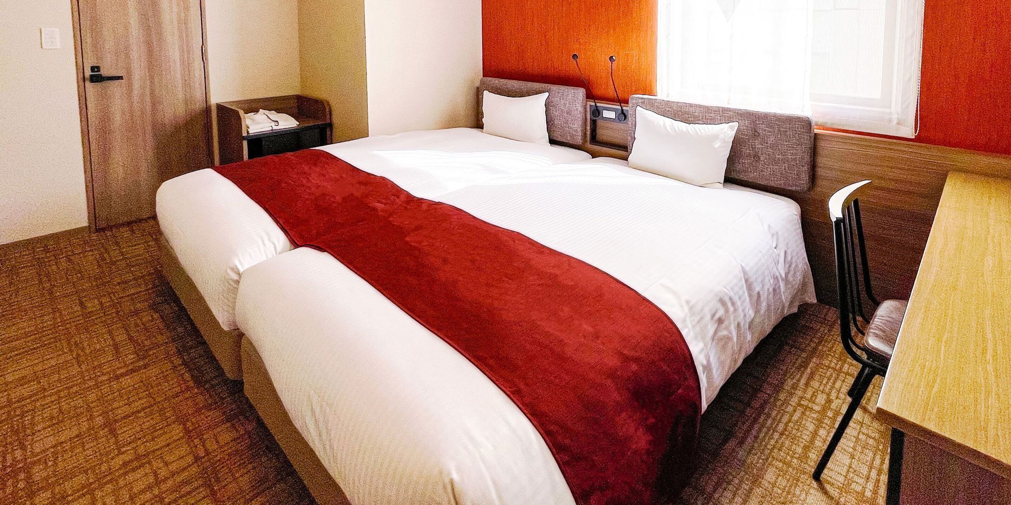 Memory foam beds, in-room safe, blackout drapes, iron/ironing board