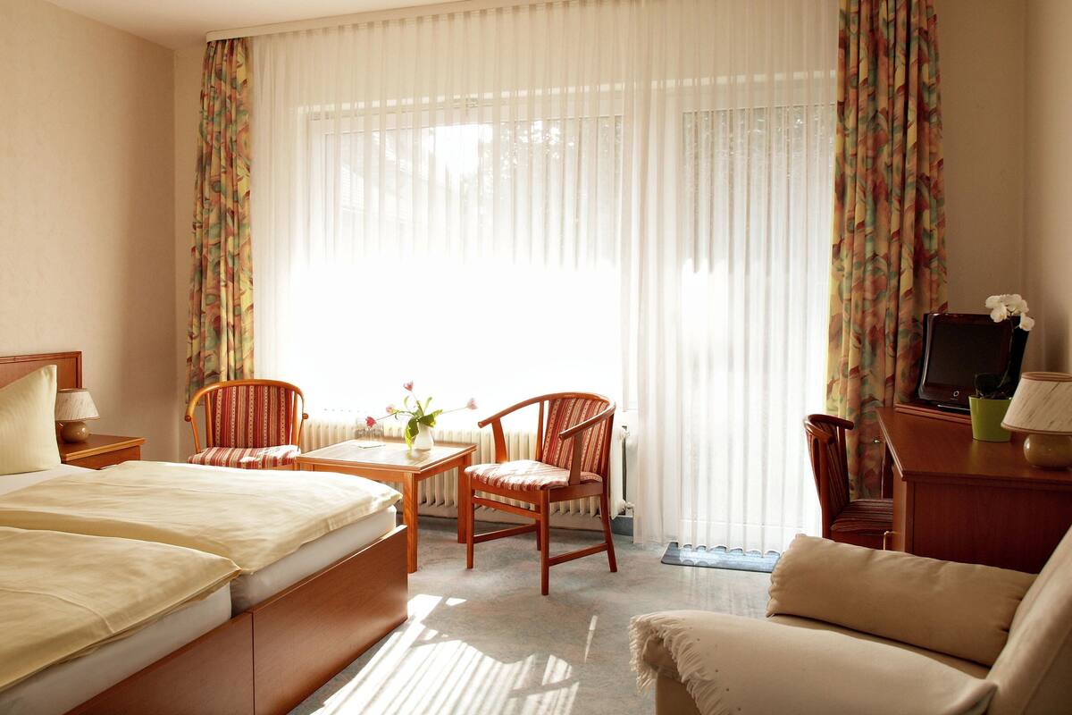 Desk, cots/infant beds, rollaway beds, free WiFi