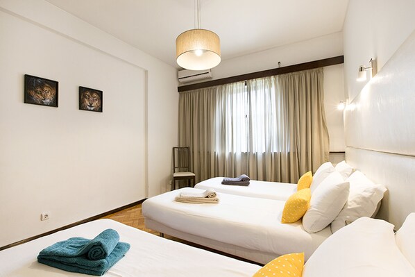 Appartement Confort, 5 chambres, balcon, vue sur la ville | 5 chambres, draps en coton égyptien, literie de qualité, décor unique