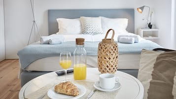 Studio | Kedap suara, setrika/meja setrika, Wi-Fi gratis, dan seprai linen