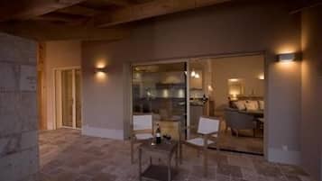 Comfort-Villa, 3 Schlafzimmer, barrierefrei, eigener Pool | Terrasse/Patio