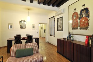 Apartment, 1 Bedroom | Living area | TV