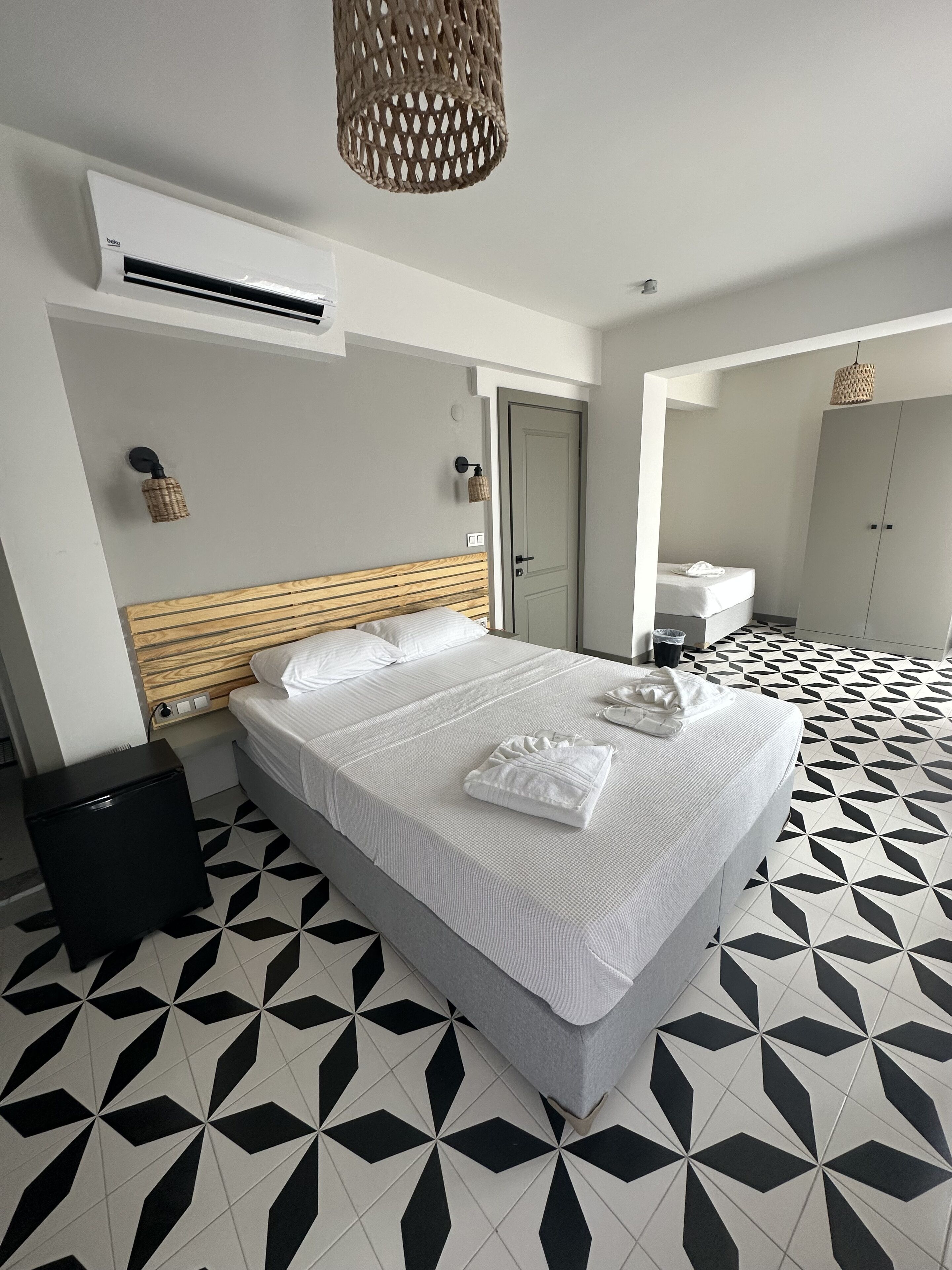 family quadruple room, balcony, garden view | 1 bedroom, minibar, iron/ironing board, free wifi