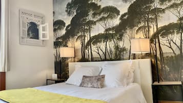 Romantische Suite, 1 King-Bett und Schlafsofa, Nichtraucher, Gartenblick | Hochwertige Bettwaren, Pillowtop-Betten, individuell dekoriert