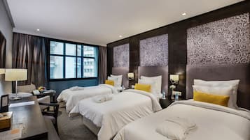 Chambre Triple Deluxe | 1 chambre, draps en coton égyptien, literie de qualité supérieure