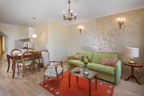 Premium Apartment, 1 Bedroom, Sea View | Living area | Flat-screen TV - Valdibora Seaview Residence (Rovinj)