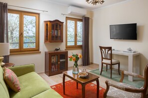 Premium Apartment, 1 Bedroom, Sea View | Living area - Valdibora Seaview Residence (Rovinj)