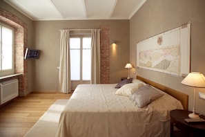 Habitación superior con 1 cama matrimonial o 2 individuales, Terraza, vista al viñedo | Vista desde la habitación