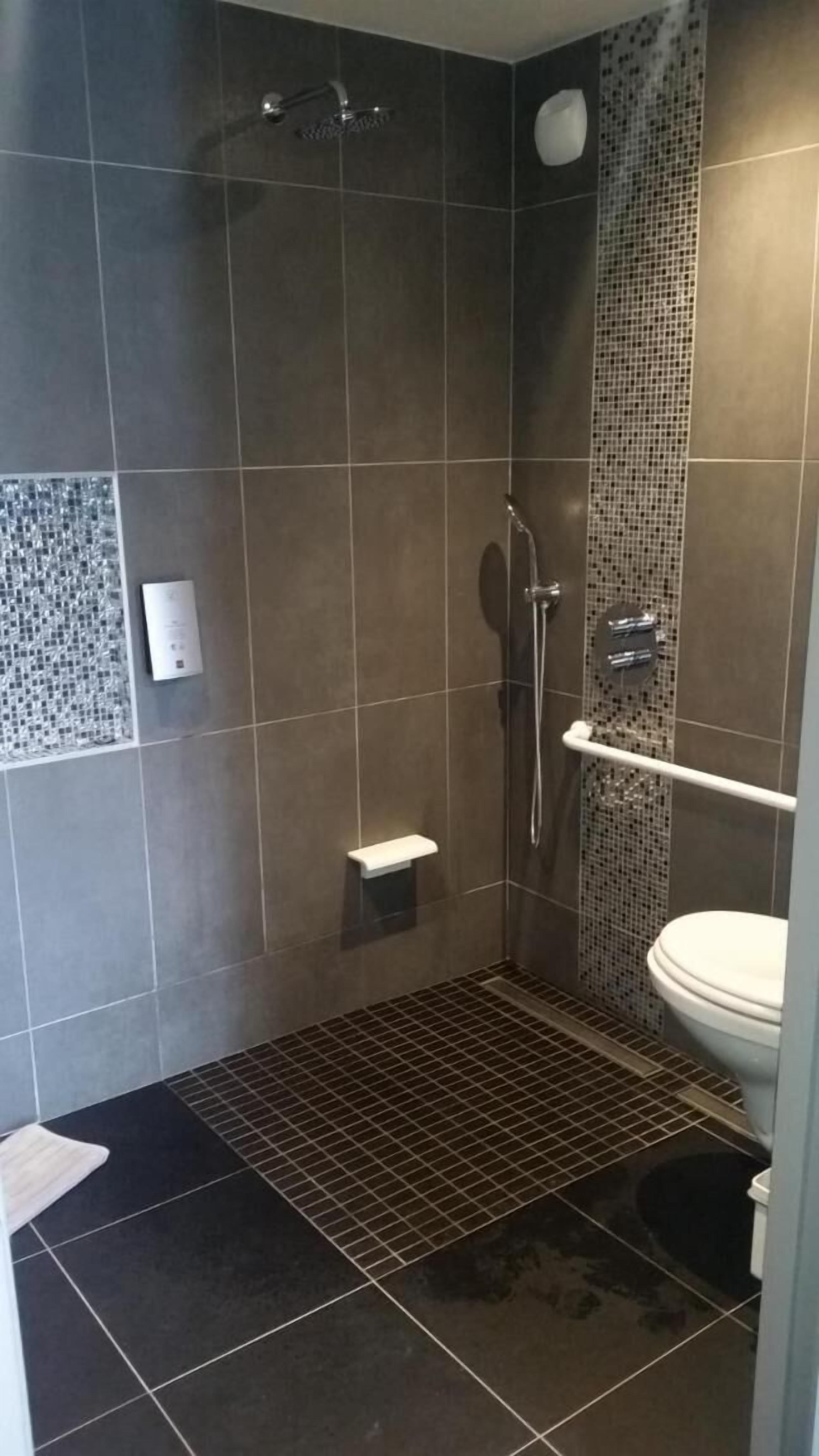 free toiletries, hair dryer, towels