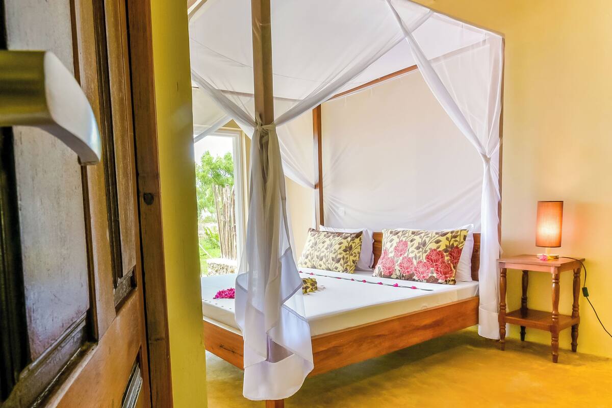 1 habitación y ropa de cama de alta calidad