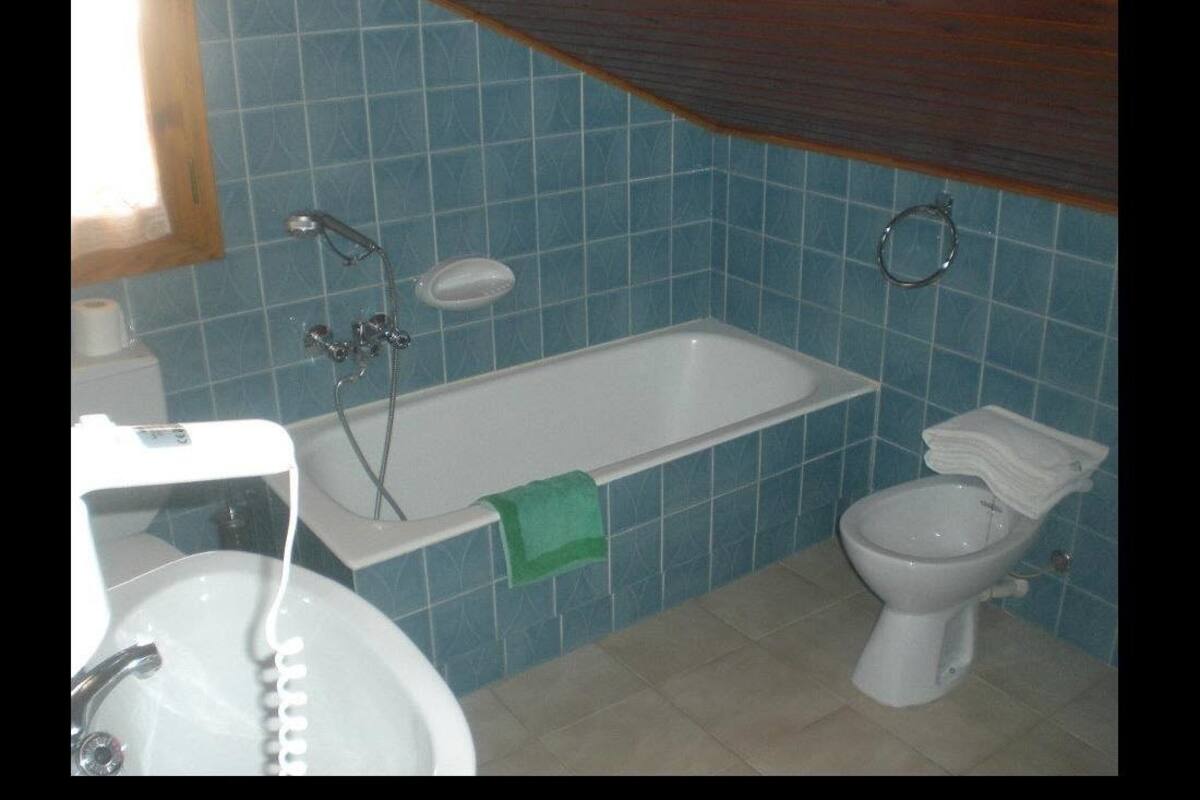 shower, free toiletries, bidet, towels