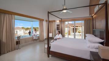 Vila real, 6 quartos (All Inclusive) | 6 quartos, cofres nos quartos, cortinas blackout