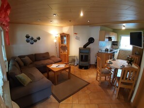 Fernseher, Kamin