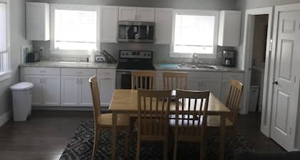 Clean, bright apartment with AC and private yard!