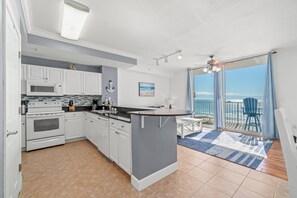 Fridge, microwave, oven, stovetop - 1st Floor Unit with Incredible Gulf Views! Summer Deals!! Free Activities! (Panama City Beach)