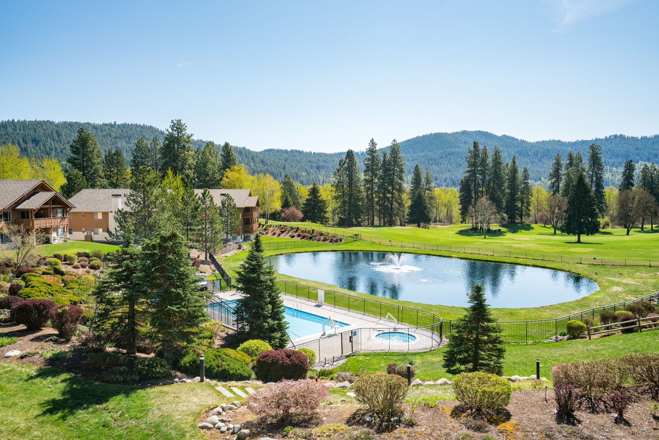 Walk to Town • Mountain & Golf Course Views • Steps to Pool & Hot Tub