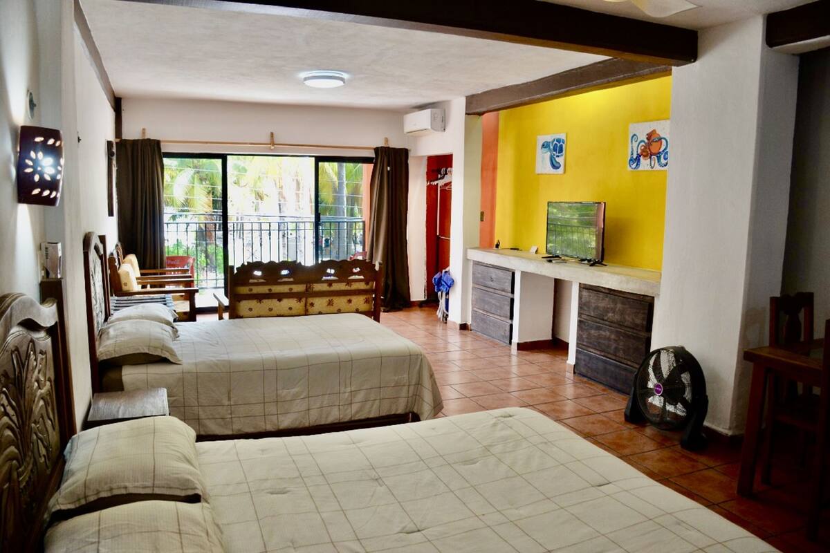 Suite estudio, frente a la playa (By VC- R2) | Premium bedding, in-room safe, free WiFi, bed sheets