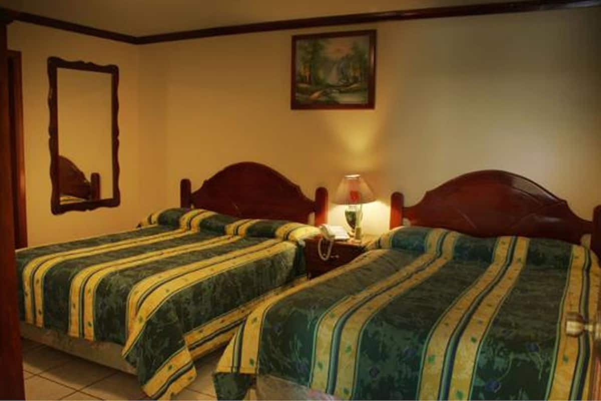 Basic Double Room, 2 Double Beds | In-room safe, desk, rollaway beds, free WiFi