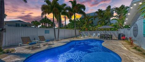 A heated pool