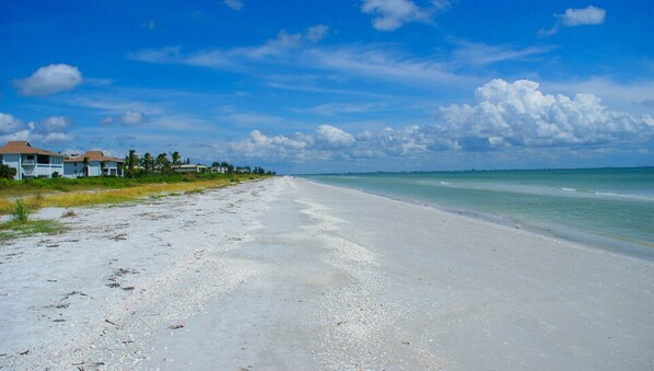 Sur la plage, chaise longue, serviettes de plage