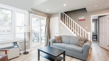 Smart TV, fireplace, video games, books