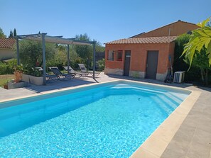 A heated pool