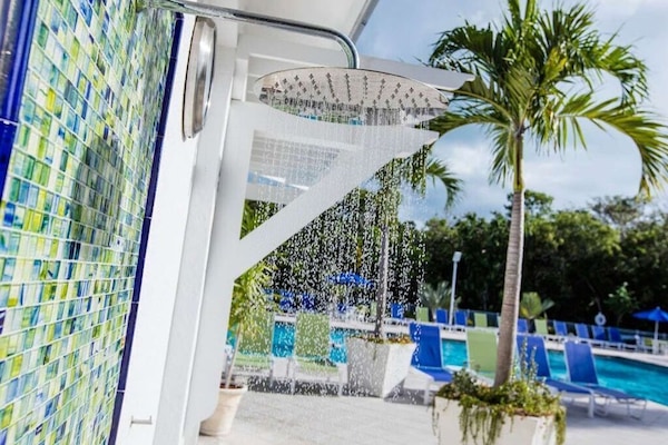 A heated pool
