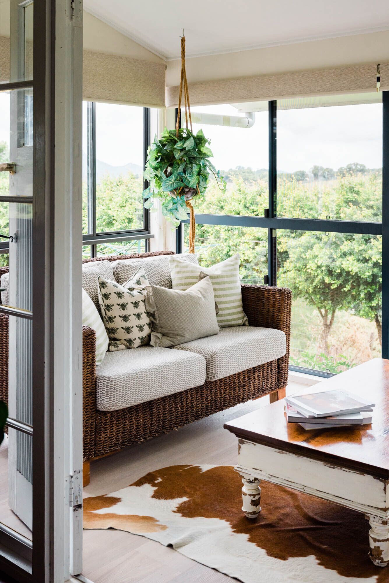 Una Smart TV, una chimenea, un reproductor de DVD, libros