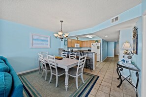 Dining - Oceanfront Coastal Condo, Outdoor Pool and Hot Tub | Crescent Shores - N 103 (North Myrtle Beach)