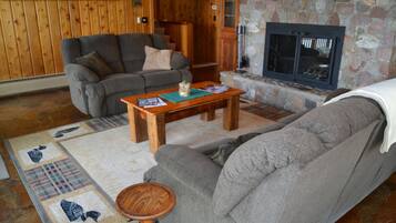 スマートテレビ、暖炉、DVD プレーヤー、ステレオ