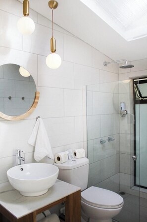 Double Room, 1 Double Bed | Bathroom | Shower, free toiletries, towels, shampoo - Hotel Aranjuez (San José)