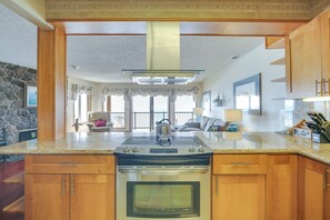 Fridge, microwave, stovetop, dishwasher - Lincoln City Oceanfront Condo, Near Lincoln Beach! (Lincoln City)