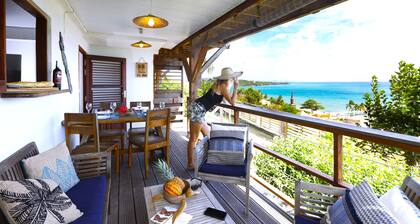 Vue époustouflante sur la baie du Diamant! Plage à 150m! Piscine