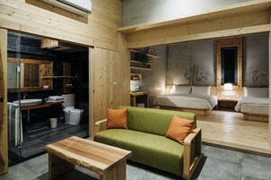 漾●眺望 | 免費迷你吧、獨特裝潢、書桌、遮光布/窗簾