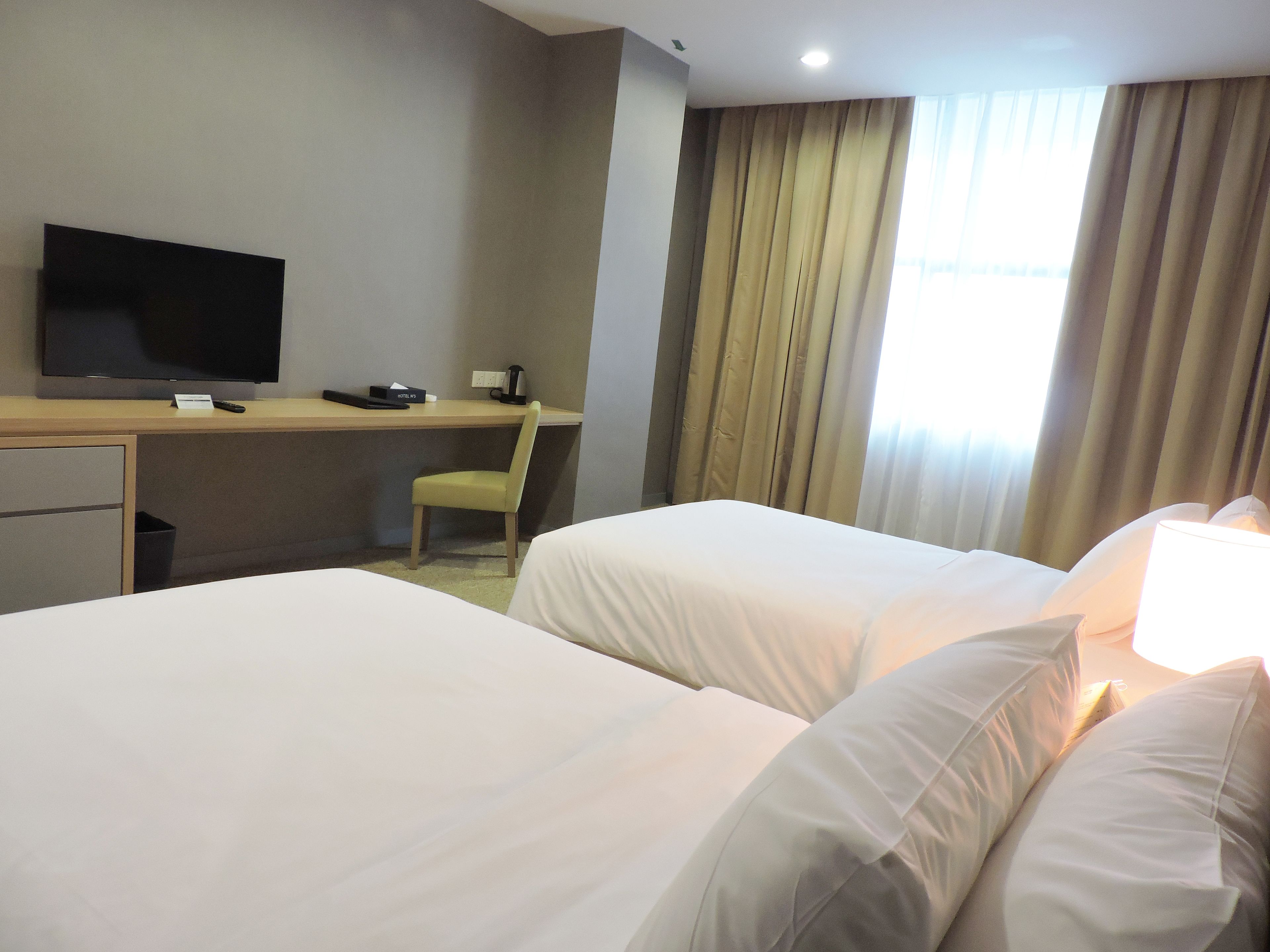 deluxe twin room | in-room safe, desk, iron/ironing board, free wifi