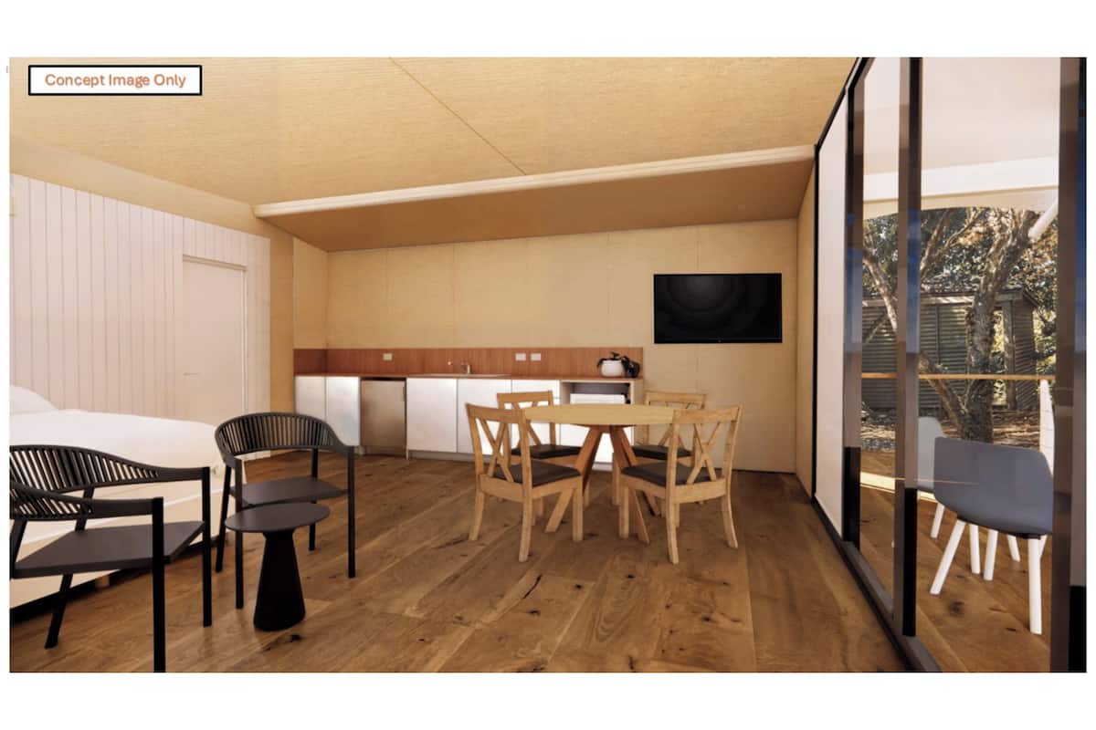 Tente Deluxe | 2 chambres, fer et planche Ă repasser, draps fournis