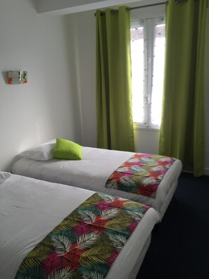 Individually decorated, individually furnished, desk, iron/ironing board