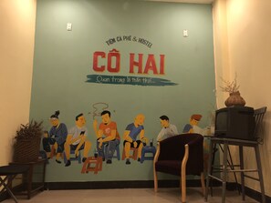 Área de estar no saguão