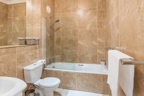 Deluxe Apartment, 2 Bedrooms | Bathroom | Combined shower/bathtub, deep-soaking bathtub, rainfall showerhead