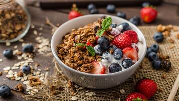 Free daily buffet breakfast