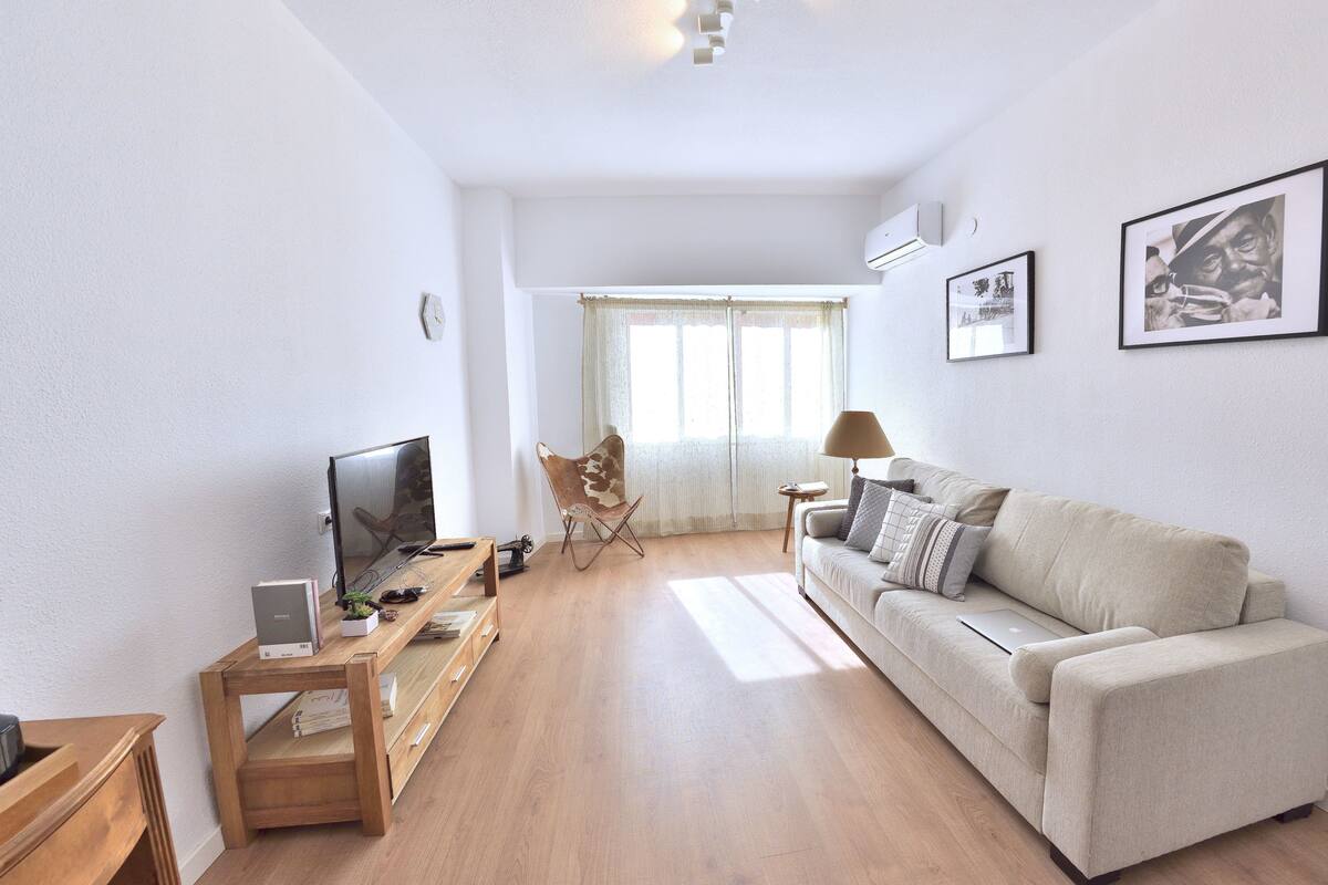 Apartment, 1 Bedroom, Terrace | Living room | Flat-screen TV