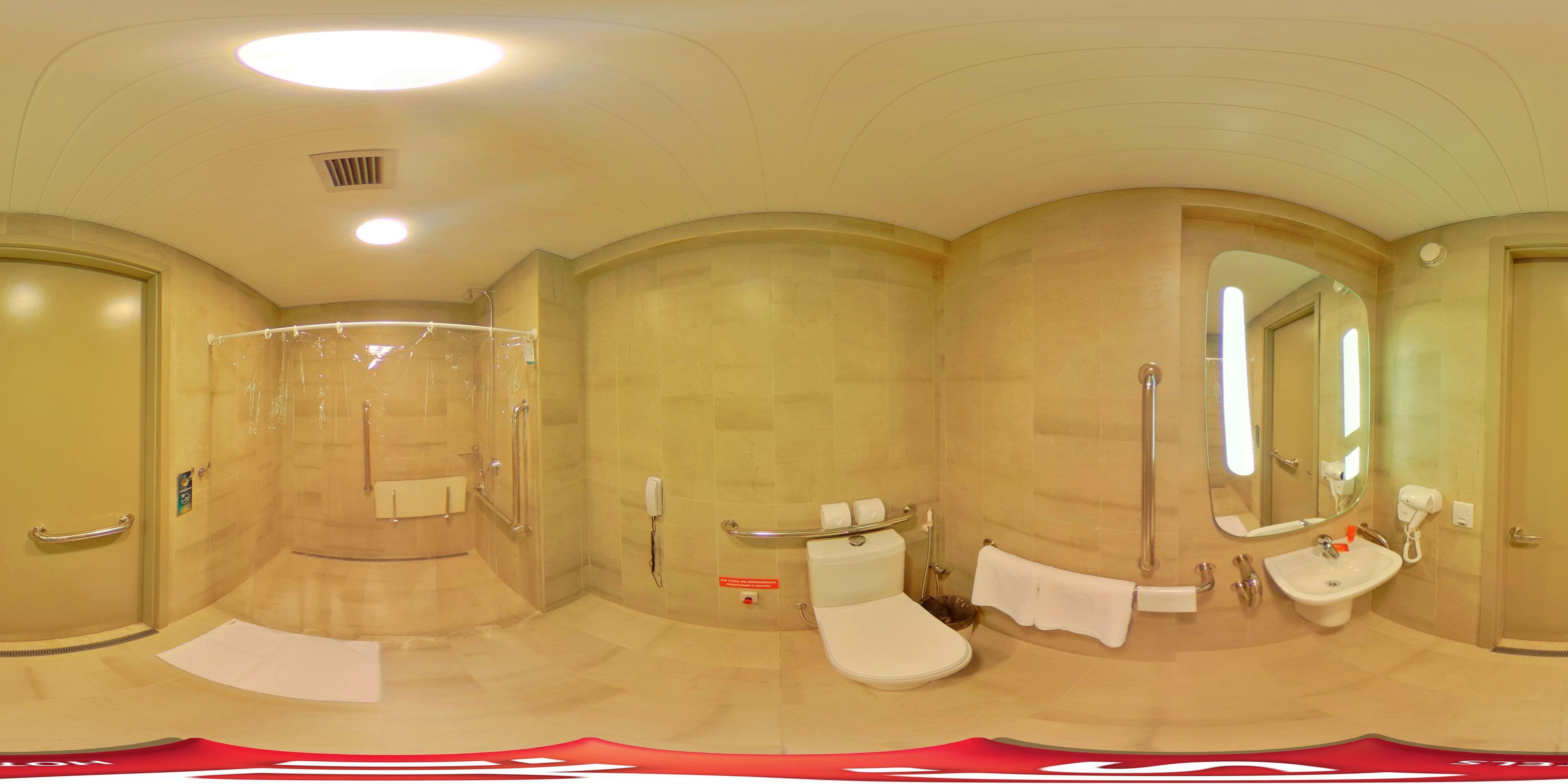 standard room, 1 double bed | bathroom | shower, rainfall showerhead, eco-friendly toiletries, hair dryer